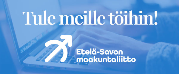 Tule meille töihin -kehoitus bannerina.