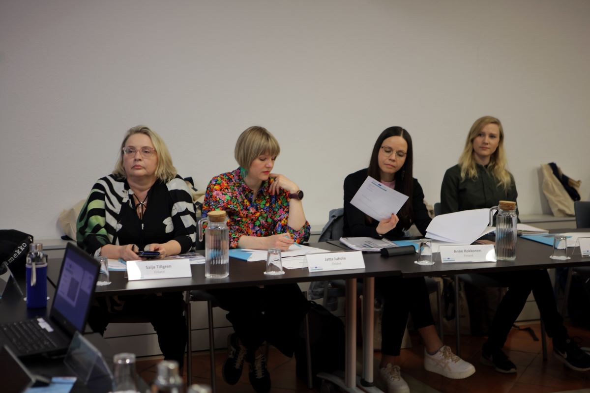 Etelä-Savon delegaatio kuvassa vasemmalta: Saija Tillgren, Jatta Juhola, Anne Kokkonen ja Annamari Kiviaho.