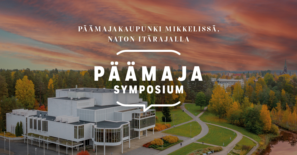 Päämajasymposium 9.8.2024 -teksti bannerissa.