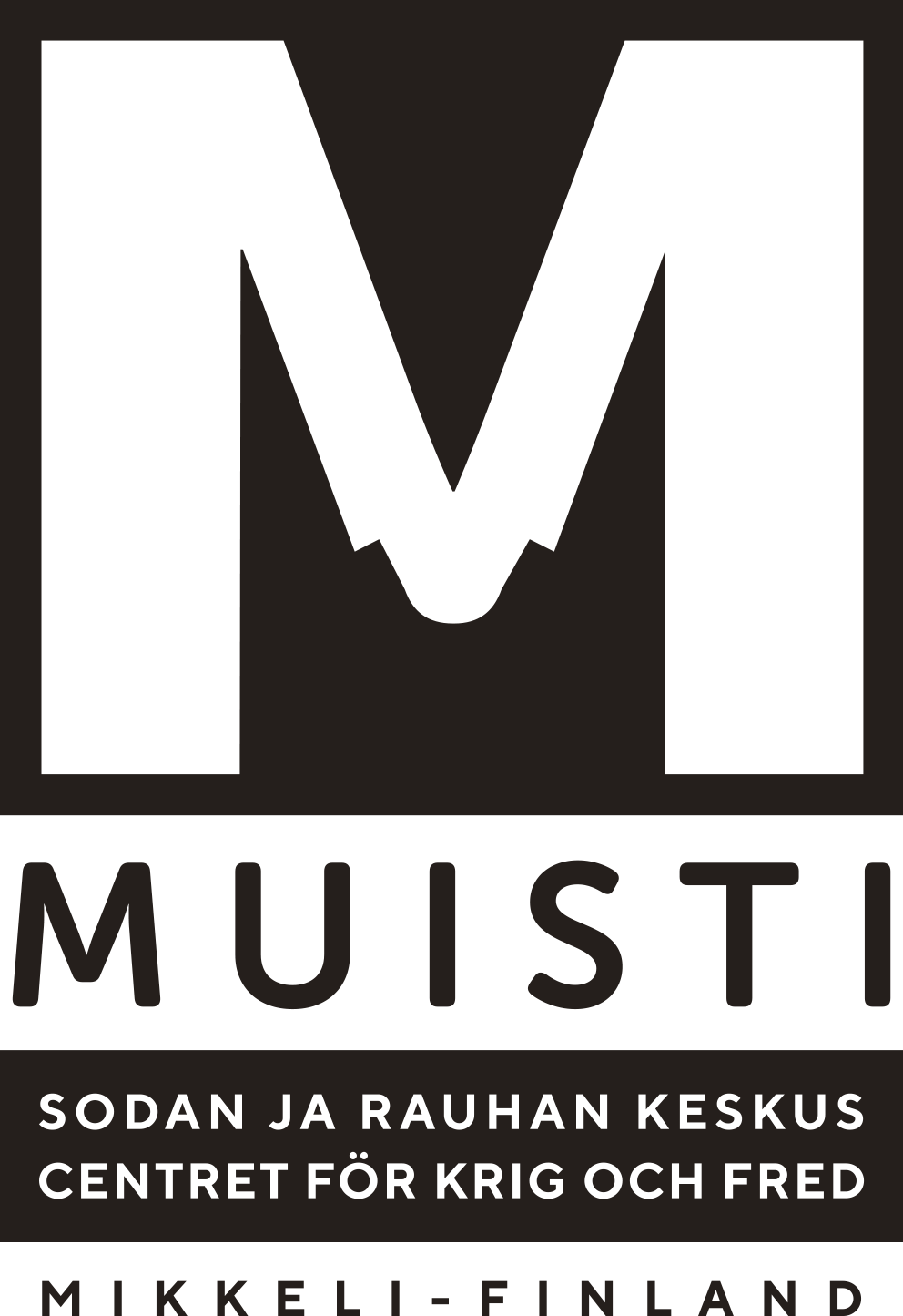 Sodan ja rauhan keskus Muisti -logo.