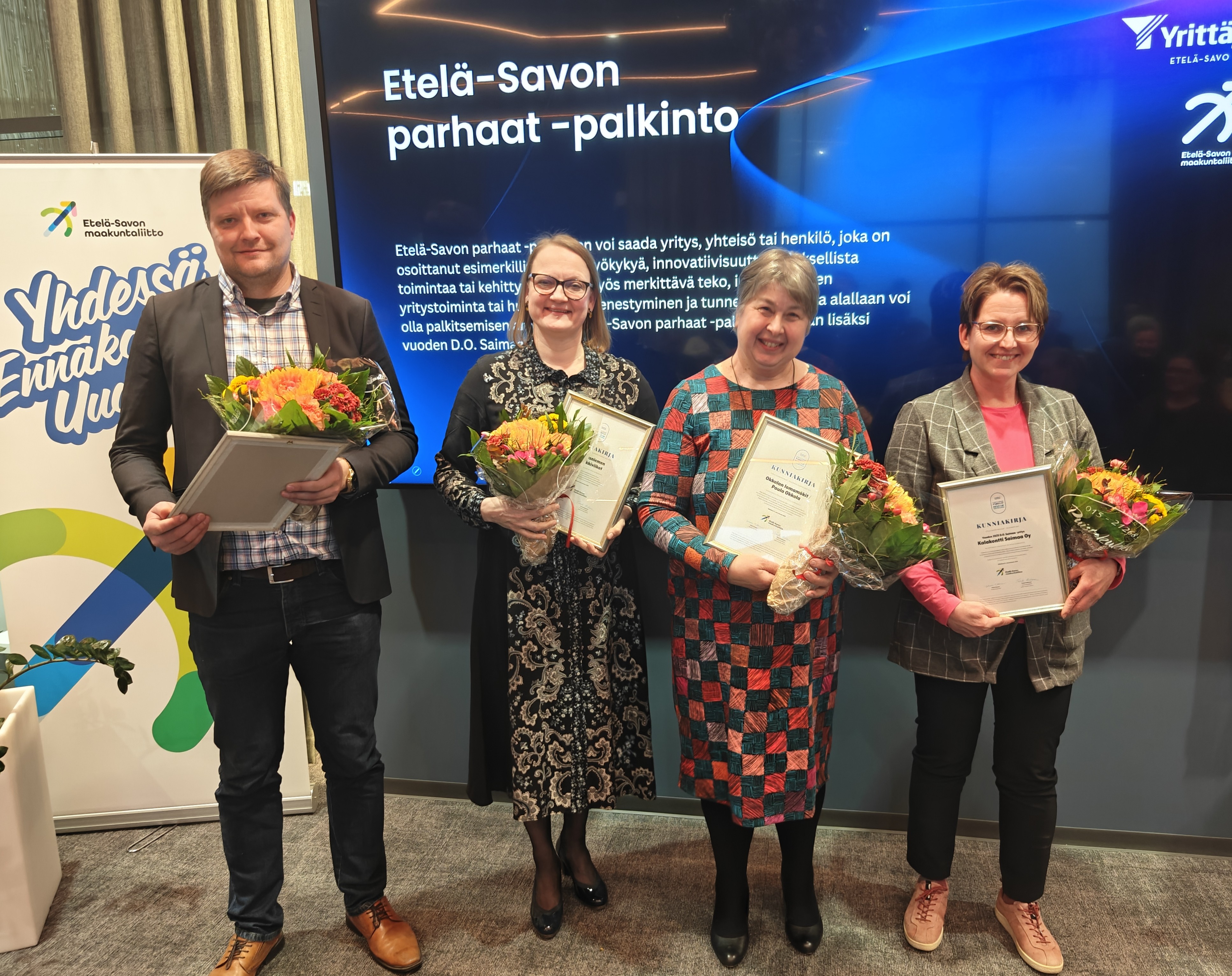 Etelä-Savon parhaat -palkinnolla palkitut 2025.