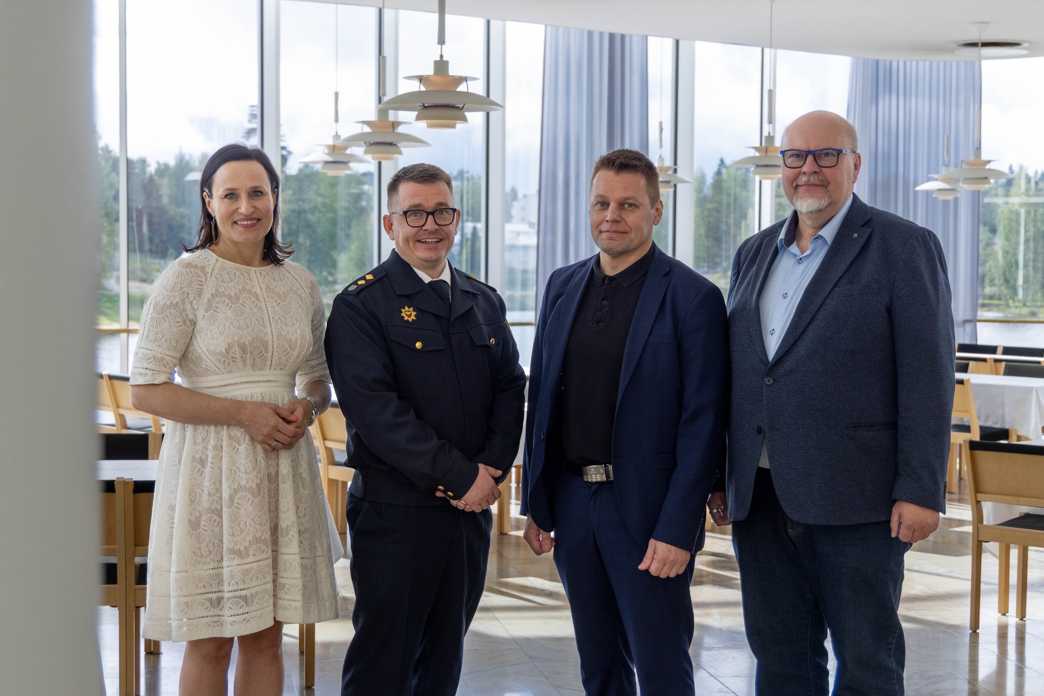 Heini Utunen, Eero Aho, Jarno Strengell ja Arto Sepponen.