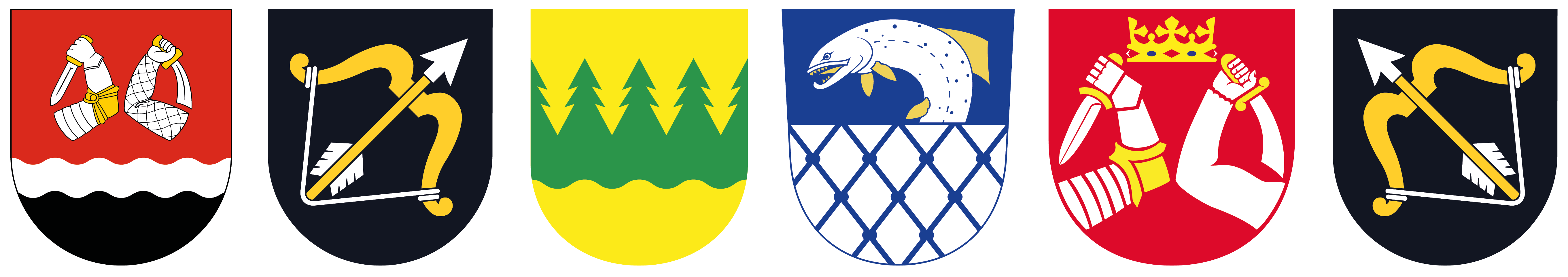 Itaisen Suomen vaakunat