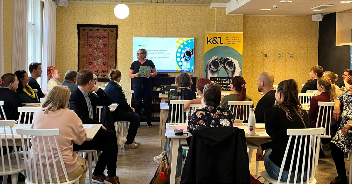 Kulttuurin ja luovien alojen ohjelmaa Kulttuurin suunta 2029 valmisteltiin kaikille avoimella työpajakiertueella Pieksämäki-Mikkeli-Savonlinna. 