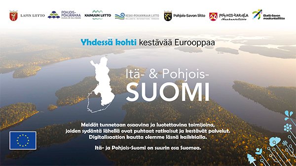 Itä- ja Pohjois-Suomi yhdessä kohti kestävää Eurooppaa -julkaisun kansikuva.