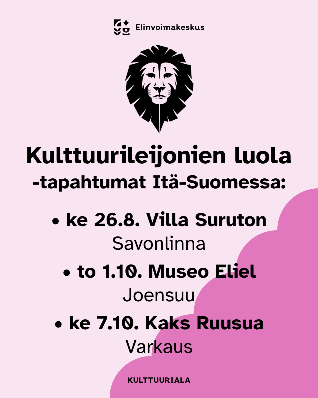 2026 kulttuurileijonien luolat some