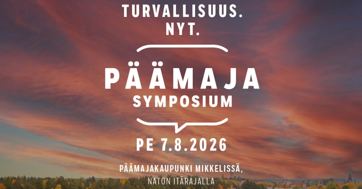 Yhteiskunnallisen keskustelun tapahtuma Päämajasymposium järjestetään Mikkelissä perjantaina 7.8.2026, nyt jo 17. kertaa.